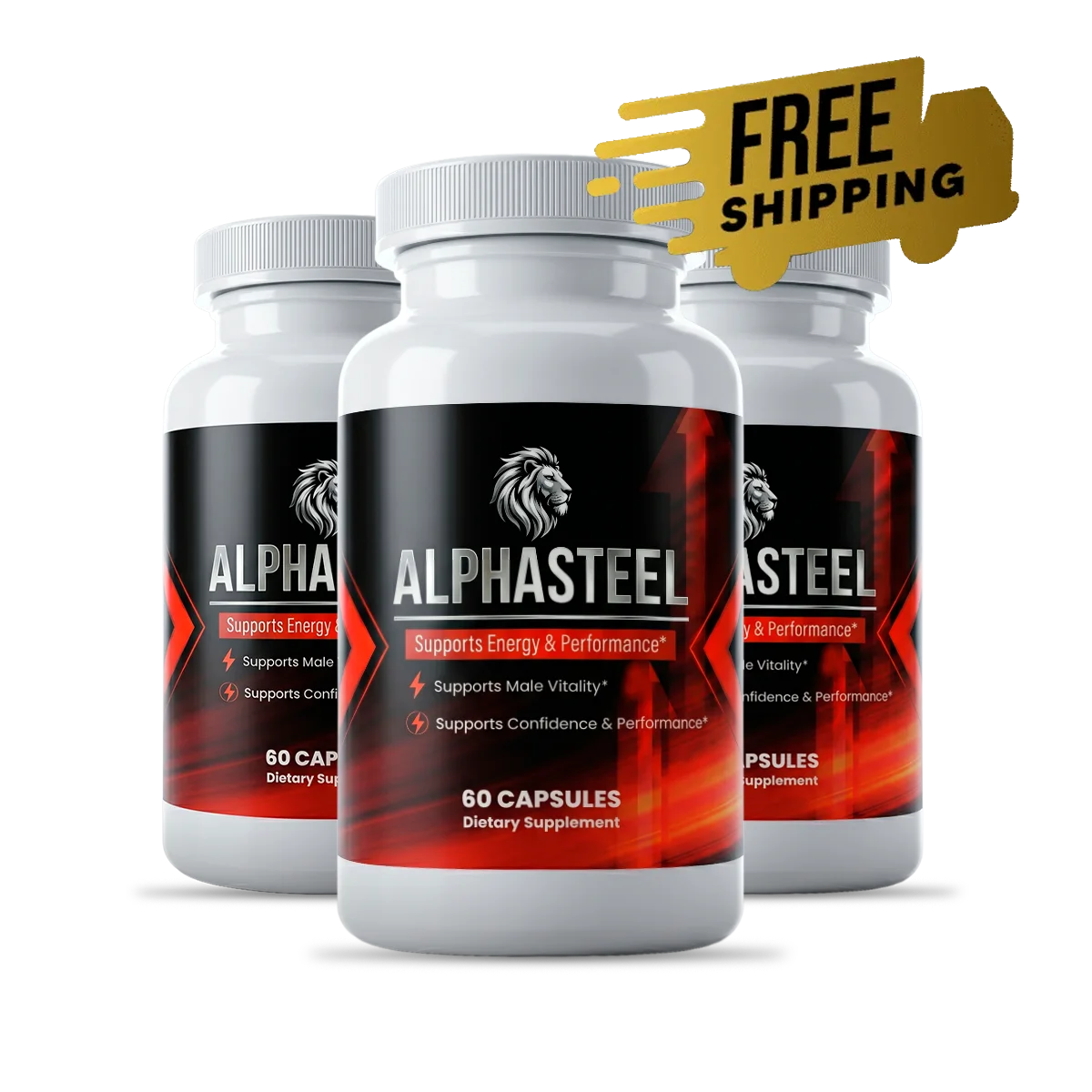 AlphaSteel 3-bottle bundle pack art with free shipping flash