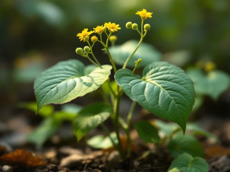 Epimedium sagittatum leaves and flowers used for horny goat weed extract