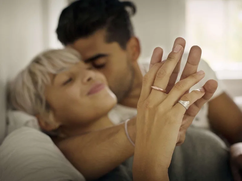 Couple relaxing together, everyday confidence and connection